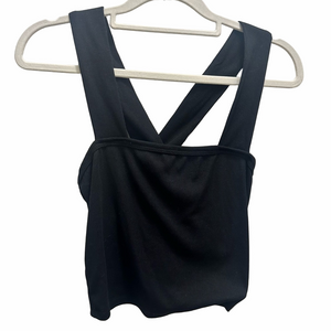 NanaMacs Black Criss Cross Crop Top Size Small